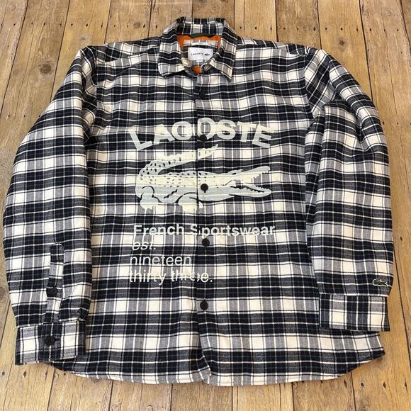 Lacoste Overshirt Quilt Lined Shacket Large Unisex CH0451 - Picture 1 of 7